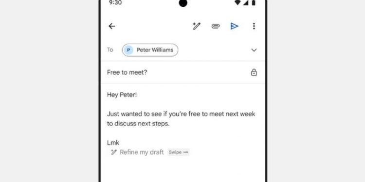 جیمیل با هوش مصنوعی جدید، ویرایش ایمیل‌ها را آسان‌تر کرد